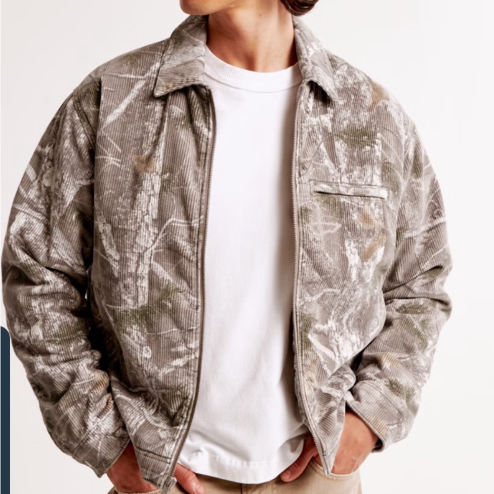 Abercrombie & Fitch Gray Camouflage Jacket NWOT